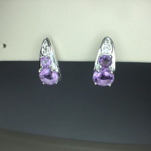 Look of real 925 Amethyst earrings
